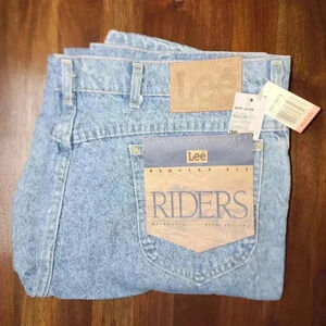VINTAGE NWT 90s Lee Riders Regular fit straight pepper lite jeansUnion USA 38x34